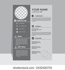 Professional and modern resume portfolio or cv template