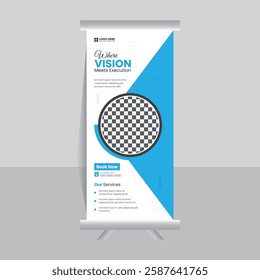 Professional Modern Roll-Up Banner Template for Corporate Business Advertising