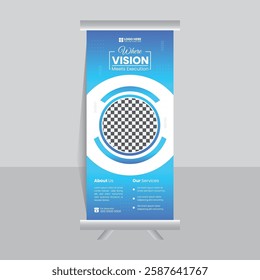 Professional Modern Roll-Up Banner Template for Corporate Business Advertising