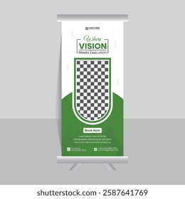Professional Modern Roll-Up Banner Template for Corporate Business Advertising