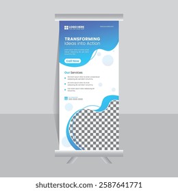 Professional Modern Roll-Up Banner Template for Corporate Business Advertising