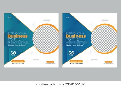 professional modern trend business social media post design template vector file