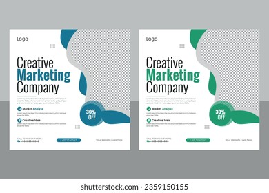 professional modern trend business social media post design template vector file