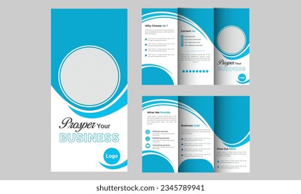 Professional and modern tri fold brochure design for print