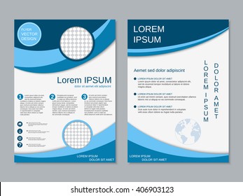 Professional modern two-sided booklet vector template. Business flyer, banner, brochure, poster abstract design