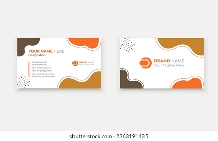 Professional, Modern, Unique Business Card or visiting card Design Template for your own brand business.