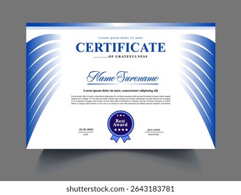 professional Modern unique certificate design sample