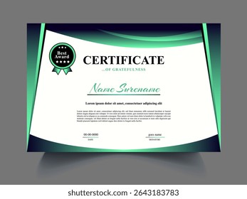 professional Modern unique certificate design sample