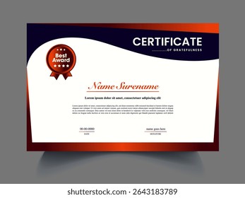 professional Modern unique certificate design sample