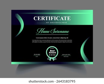 professional Modern unique certificate design sample