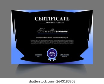 professional Modern unique certificate design sample