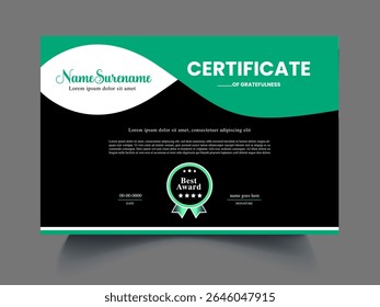 Professional Modern unique certificate design sample