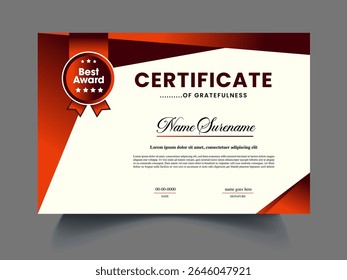 Professional Modern unique certificate design sample