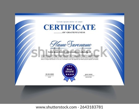 professional Modern unique certificate design sample