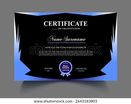professional Modern unique certificate design sample