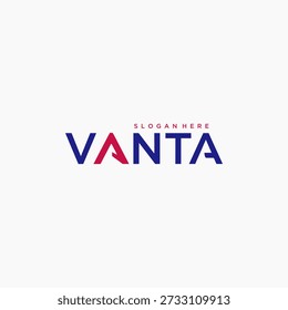 Professional and modern Vanta logo design featuring a stylized red 'A' on a clean white background, ideal for corporate branding and business identity.