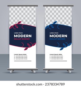 professional modern vector business roll up banner template design