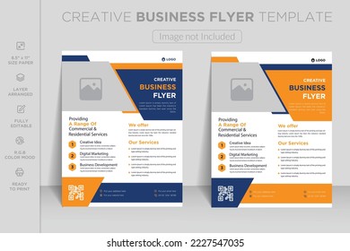 Professional modern webinar agency real estate and corporate business flyer or brochure template design