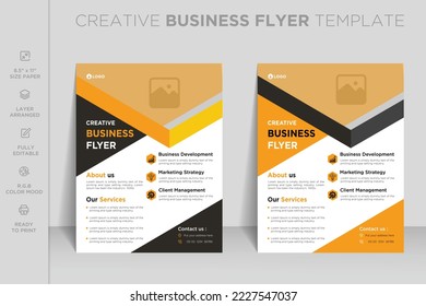 Professional modern webinar agency real estate and corporate business flyer or brochure template design