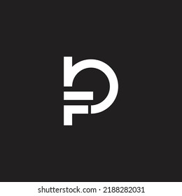 Professional Monogram Letters FB BF Vector Icon Logo on black background.
