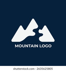 Professional Mountain Logo Vector Template for Branding, mountain hill logo design line art minimalist style