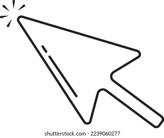 Professional mouse pointer icon design on a white background