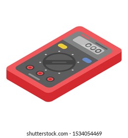 Professional multimeter icon. Isometric of professional multimeter vector icon for web design isolated on white background
