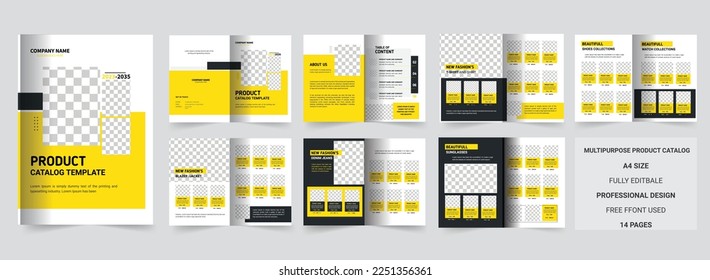 Professional multipurpose product catalog design template or Product catalog design