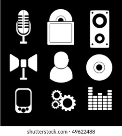 professionelle Musikzeichen. Vektorgrafik