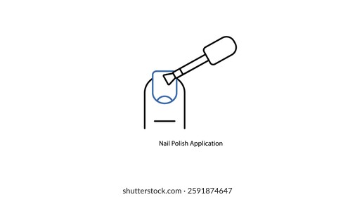 Professional Nail Polish Application Icons, Perfect Finish for Stylish Nails