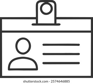 Professional Name Tag Icon Representing Identity and Branding, Perfect for Business Concept Designs