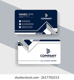 Professional Navy Blue Vector Card for Corporate Branding