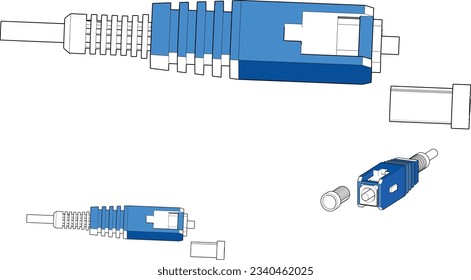 Professional Network Solutions: Spotlight on Blue Fiber Optic Connectors.