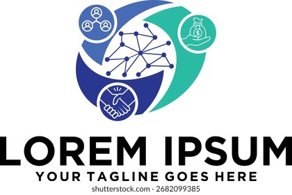 Diseño de logo de idea de redes de Profesional