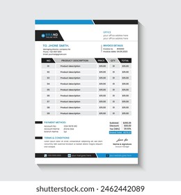 Professional New invoice template design