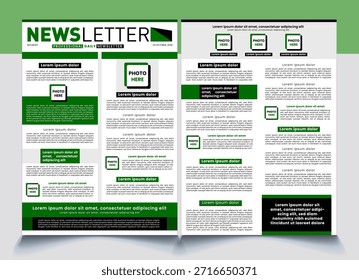 exemplo de modelo de design de boletim informativo profissional