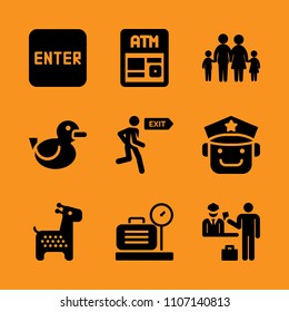 professional, nose, camouflage and grass icon set. Vector illustration for web and design.