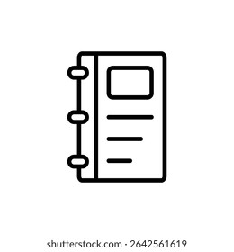 Professional Notebook Icon with Spiral Binding for School and Business
