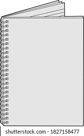 Professional Notepad Vector / Line Drawing. Icon, Logo, Design, Element