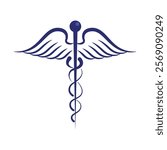 Professional Nurse Logo Vector for Healthcare and Medical Branding. Medical Snake Caduceus Logo Sign Template Vector Isolated on White Background. Illustration vector eps format.