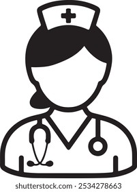 Professional Nurse Logo Vector for Healthcare and Medical Branding