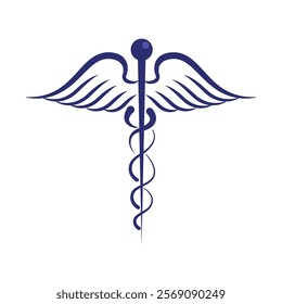 Professional Nurse Logo Vector for Healthcare and Medical Branding. Medical Snake Caduceus Logo Sign Template Vector Isolated on White Background. Illustration vector eps format.