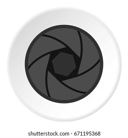 Professional objective icon in flat circle isolated vector illustration for web