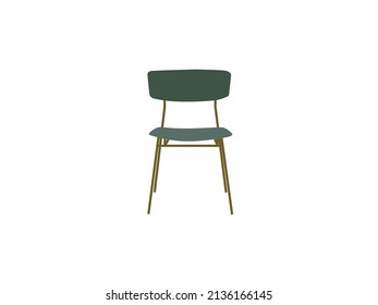 Sillones profesionales con casta. Altura del escritorio. Mesa redonda blanca moderna con sillas Vector. Ilustración de la cátedra de salón moderno de Mid Century. Ilustración de mobiliario para sillas de oficina ejecutivas.eps