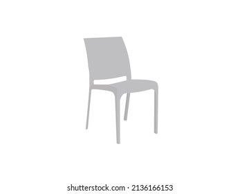 Professional Office chairs with casters. Desk height. White Modern round table with chairs Vector. Mid Century Modern Lounge Chair stock illustration. Executive office chair furniture illustration.eps