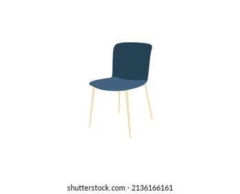 Sillones profesionales con casta. Altura del escritorio. Mesa redonda blanca moderna con sillas Vector. Ilustración de la cátedra de salón moderno de Mid Century. Ilustración de mobiliario para sillas de oficina ejecutivas.eps