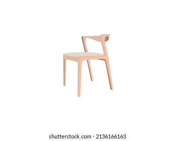 Professional Office chairs with casters. Desk height. White Modern round table with chairs Vector. Mid Century Modern Lounge Chair stock illustration. Executive office chair furniture illustration.eps