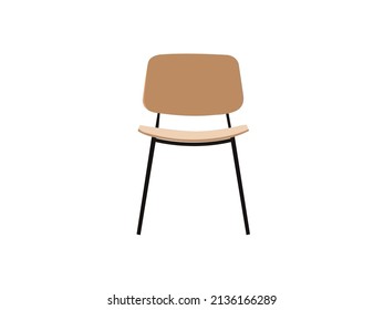Professional Office chairs with casters. Desk height. White Modern round table with chairs Vector. Mid Century Modern Lounge Chair stock illustration. Executive office chair furniture illustration.eps