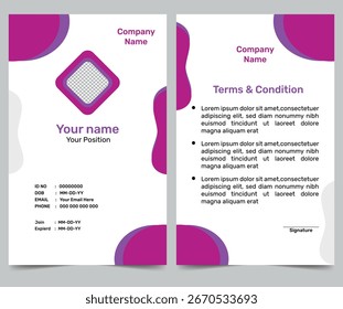 Plantilla de diseño de tarjeta de identificación de oficina de Profesional.