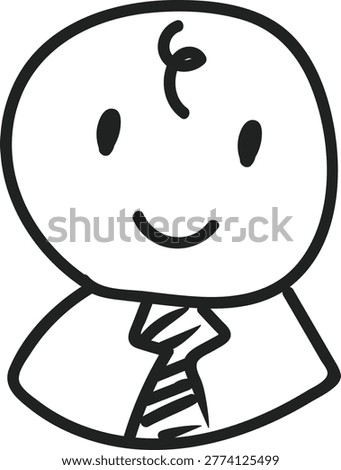 A professional office worker or clerk wearing a necktie, representing corporate life and administrative roles.